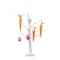 2ft. Pre-Lit Artificial Easter Egg and Carrots Ornament Twig Tree with 24 Warm White LED Lights